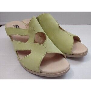 Spring Step Sandals Wedge Size 9US/40EU Spring Green Suede Slip On